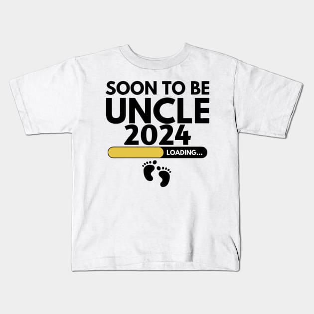 Soon To Be Uncle 2024 Kids T-Shirt by badrianovic